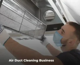 professional air duct cleaning service inside residential HVAC ventilation system
