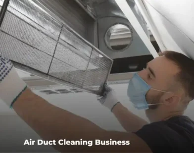 professional air duct cleaning service inside residential HVAC ventilation system