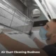 professional air duct cleaning service inside residential HVAC ventilation system