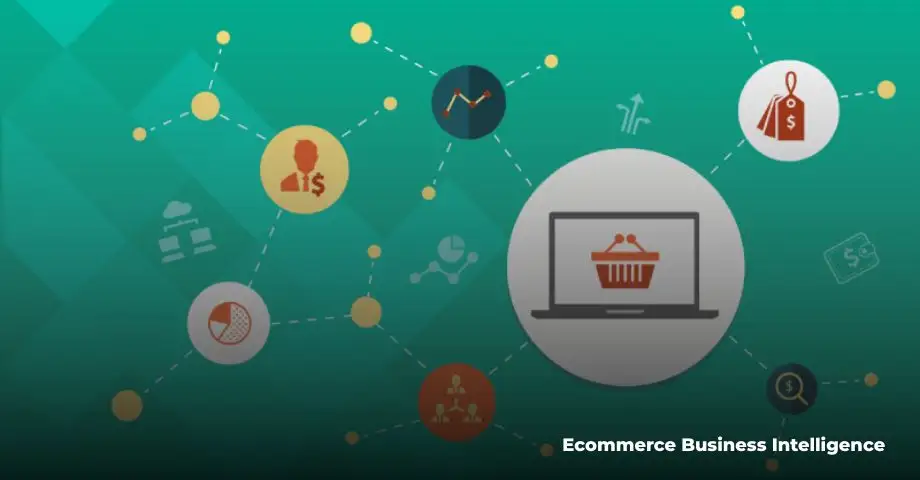 Ecommerce business intelligence dashboard showing sales and analytics data
