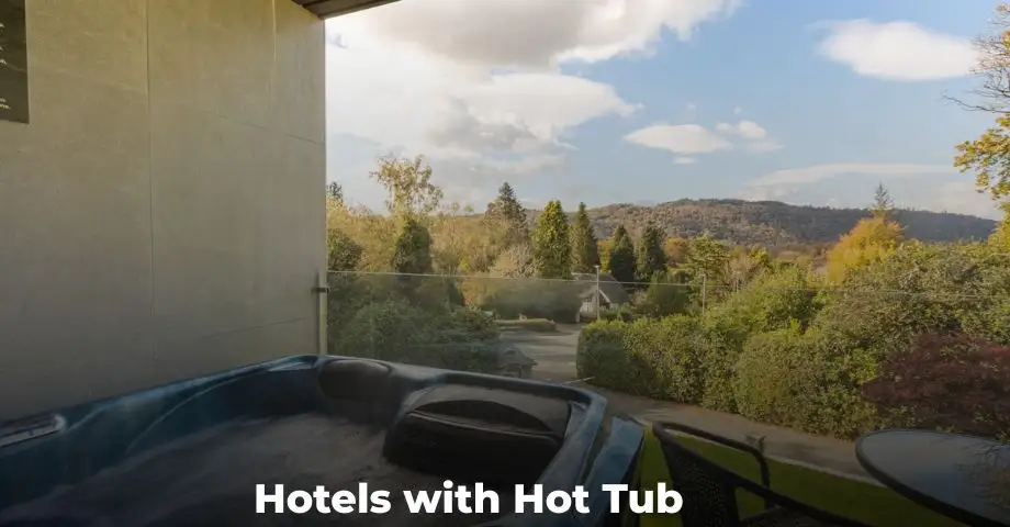 luxury hotel room with private hot tub and spa jacuzzi