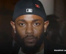 Kendrick Lamar performing live during a concert tour