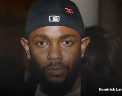 Kendrick Lamar performing live during a concert tour