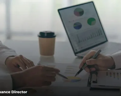 Outsourced finance director analyzing financial reports