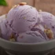Purple taro root ice cream dessert made with real Taro