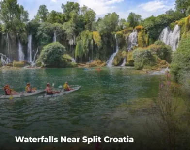 beautiful waterfall landscape near Split Croatia popular day trip destination