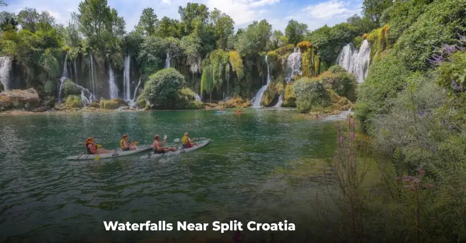 beautiful waterfall landscape near Split Croatia popular day trip destination