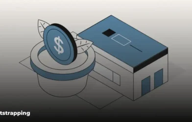 Bootstrapping a startup UK illustration showing self funded business growth