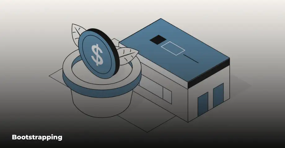 Bootstrapping a startup UK illustration showing self funded business growth