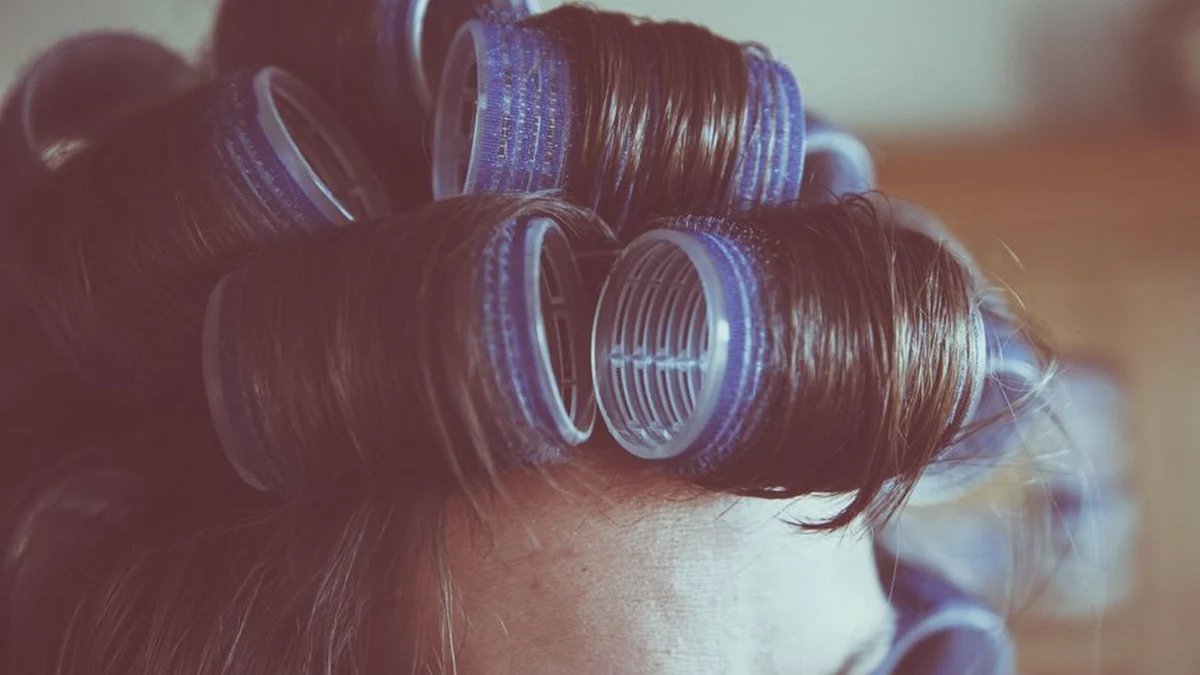 heatless curls set on rollers overnight
